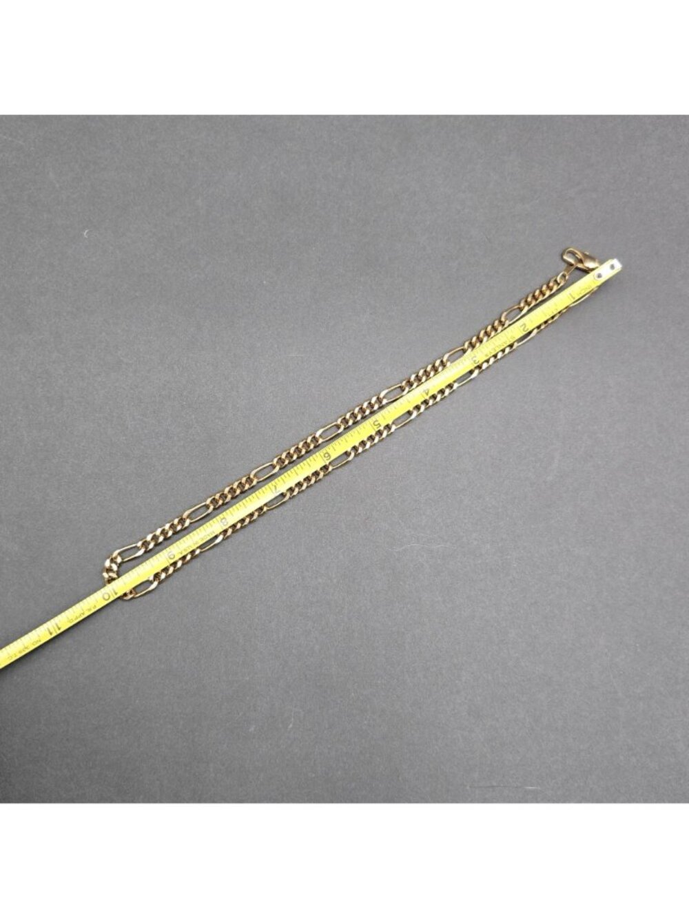 14K Gold Plated Figaro Chain Necklace 6.3mm Heavy Link 20" Unisex Jewelry - Picture 8 of 9